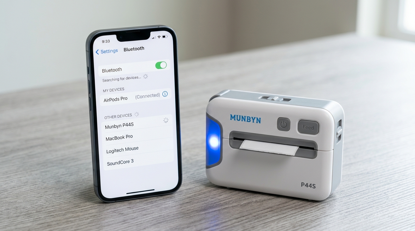 Munbyn P44S Won't Pair via Bluetooth? Do This First Munbyn P44S Won't Pair via Bluetooth? Do This First