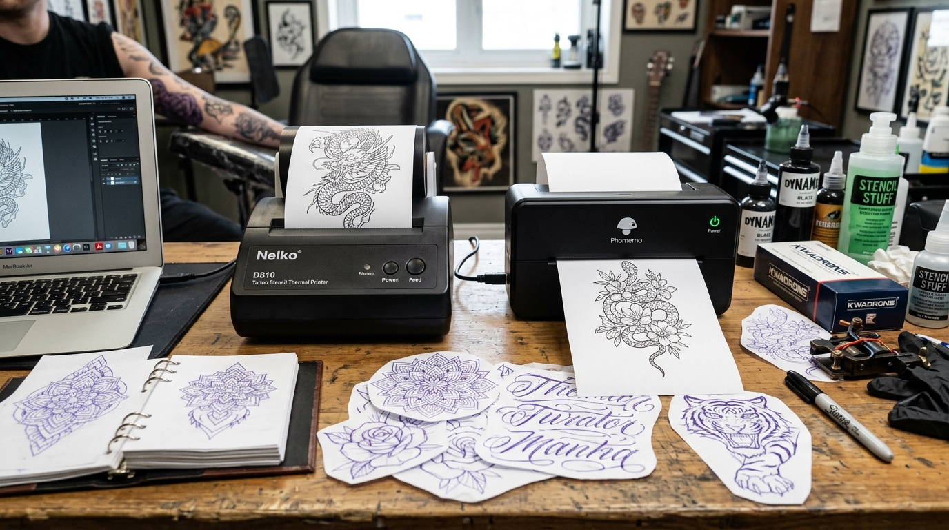 Nelko D810 Tattoo Stencil Printer Setup & vs Phomemo M08F Nelko D810 Tattoo Stencil Printer Setup & vs Phomemo M08F