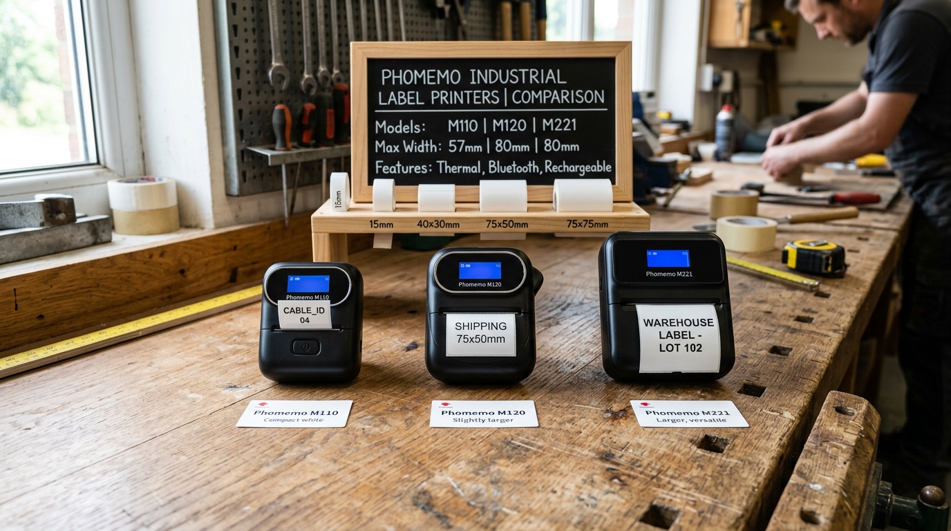 Phomemo Label Maker Comparison: M110 vs M120 vs M150 vs M221 Phomemo Label Maker Comparison: M110 vs M120 vs M150 vs M221